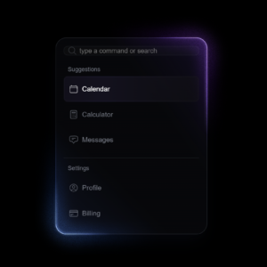 Glowing Sidebar Menu
