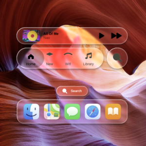 Apple Style Glassmorphism UI
